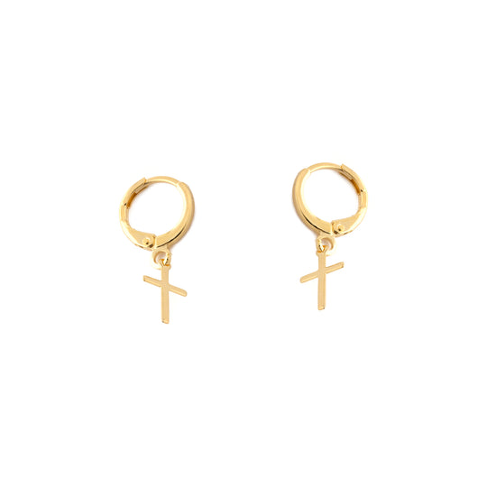 Cross Dangle Drop Earrings