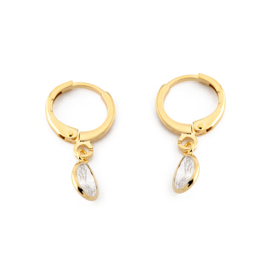 Crystal Drop Hoops