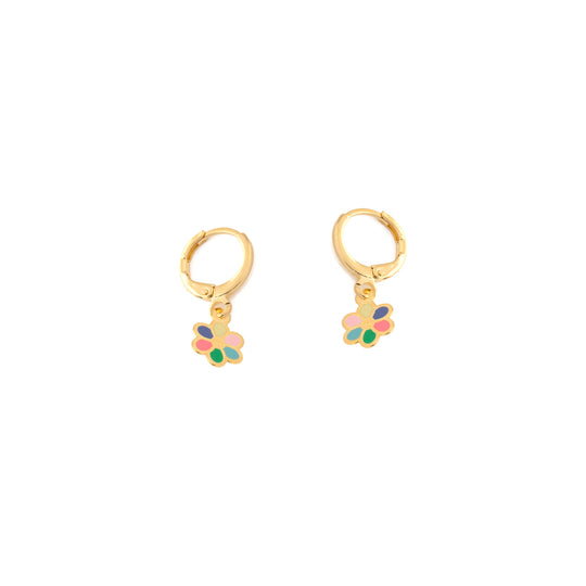 Colorful Flower Hoops