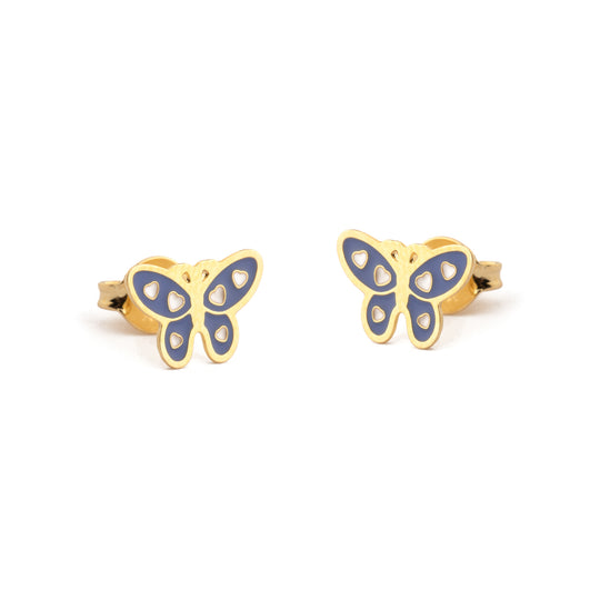 Purple Butterfly Studs