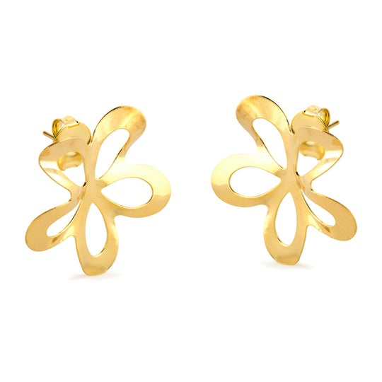 Gold Flower Earrings