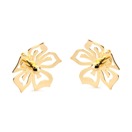 Gold Flower Earrings
