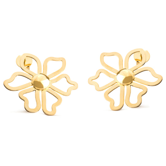 Gold Flower Earrings