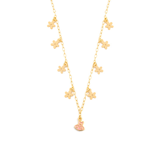 Elegant Dress and Flowers Necklace