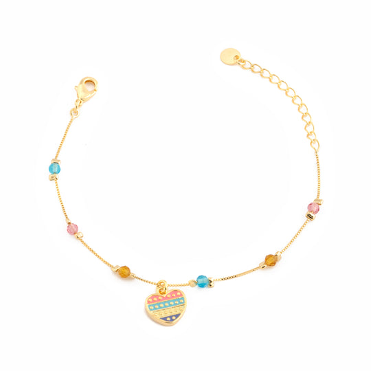 Rainbow Heart Bracelet