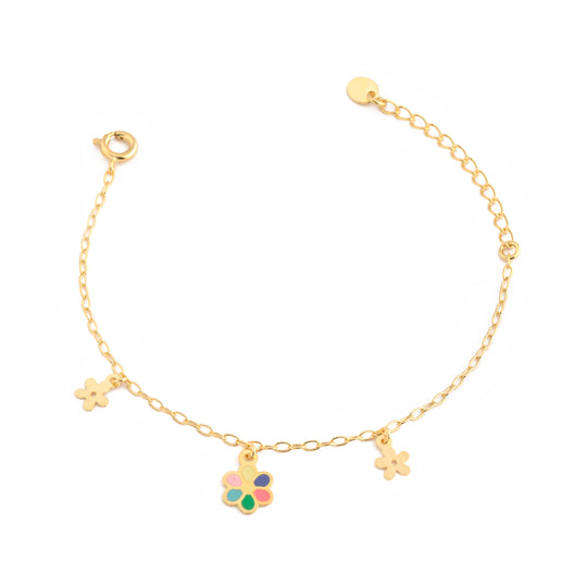 Colorful Flower Pendant Bracelet