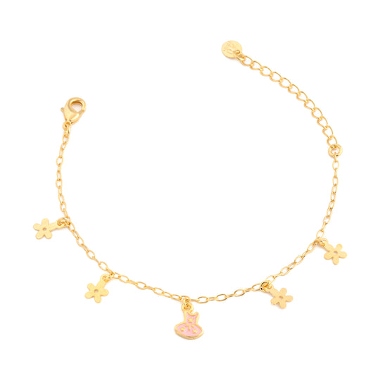 Elegant Dress and Flowers Bracelet