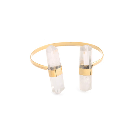 Dual Stone Cuff Bracelet