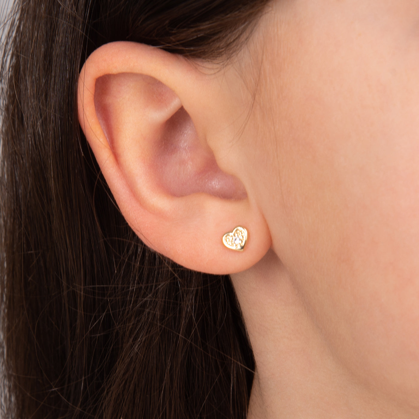 Delicate Heart Studs