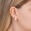 Double Pearl Clip-On Earrings