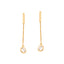 Chain Drop Crystal Earrings