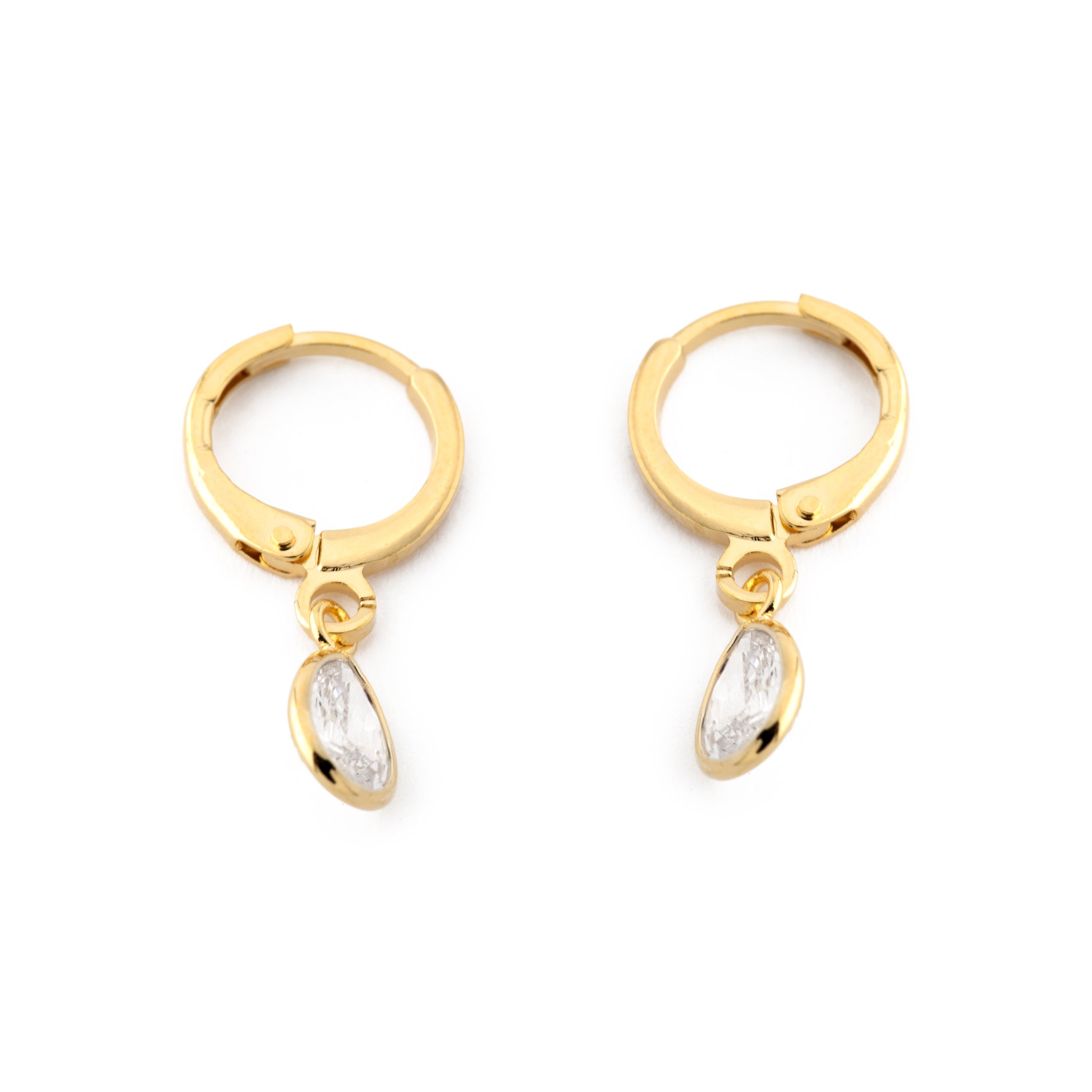 Crystal Drop Hoops