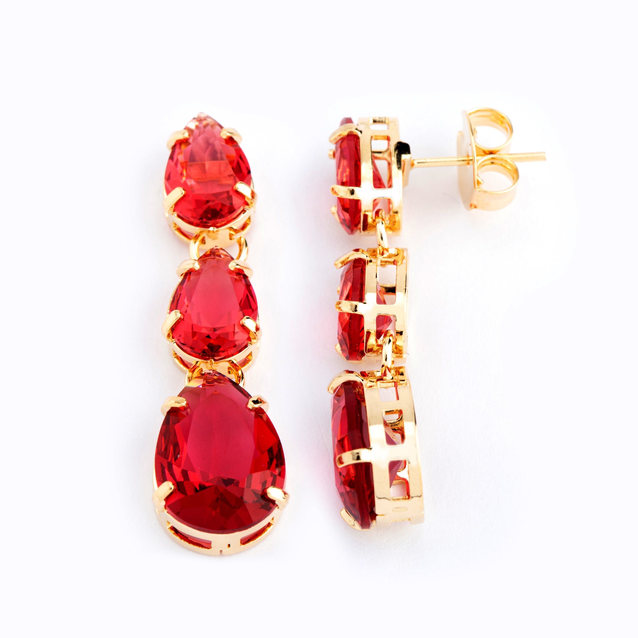 Triple Teardrop  Earrings