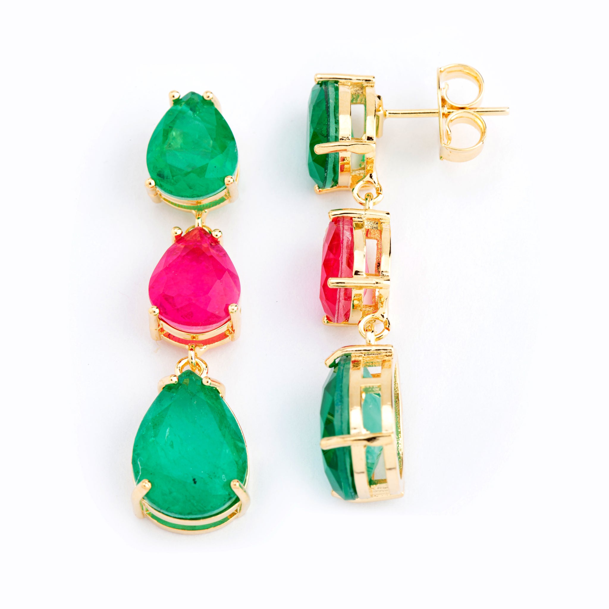 Triple Teardrop Earrings