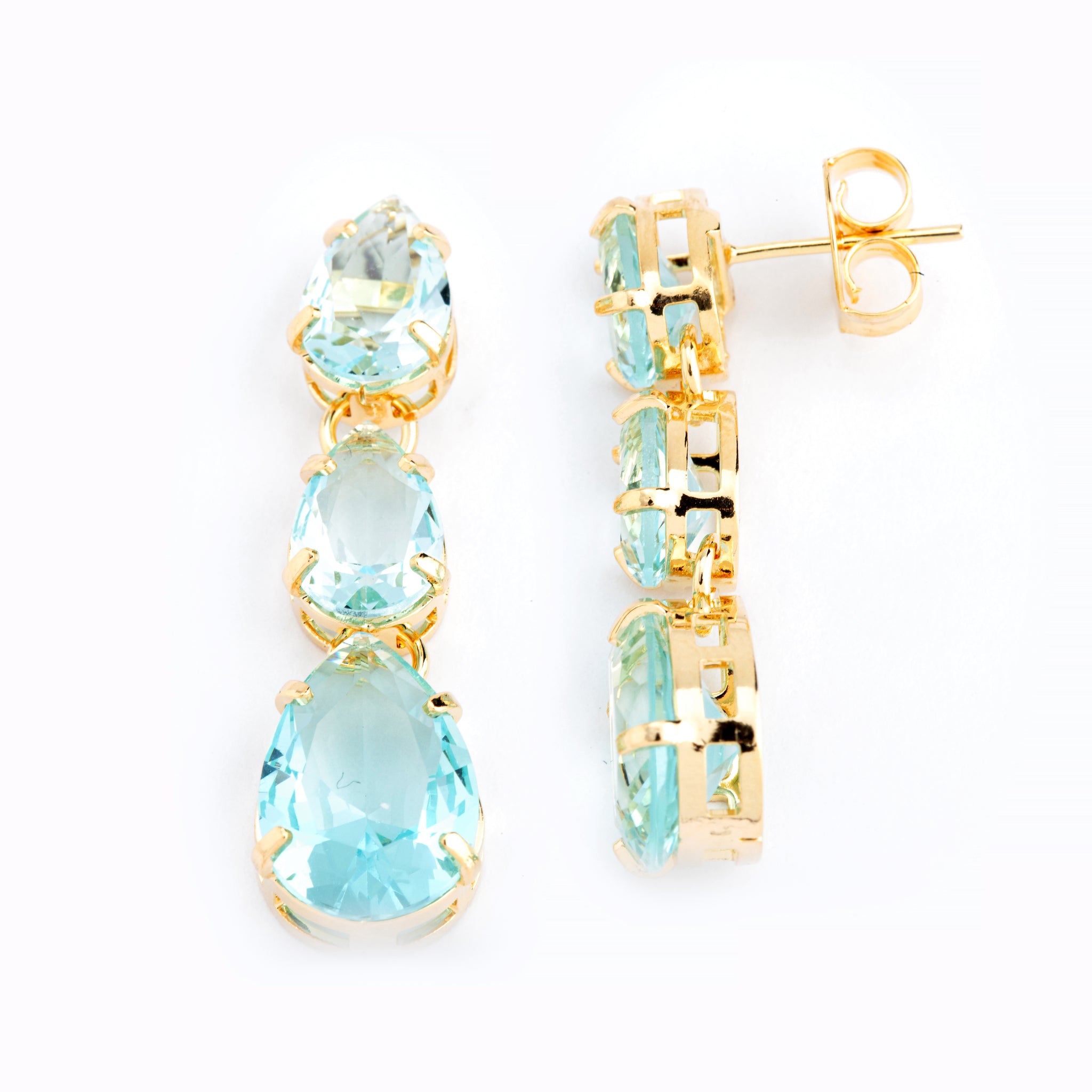 Triple Teardrop  Earrings