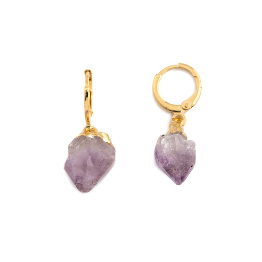 Amethyst Hoops