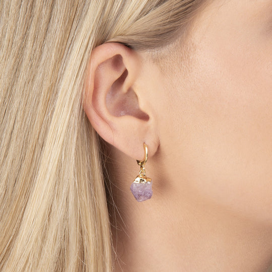 Amethyst Hoops