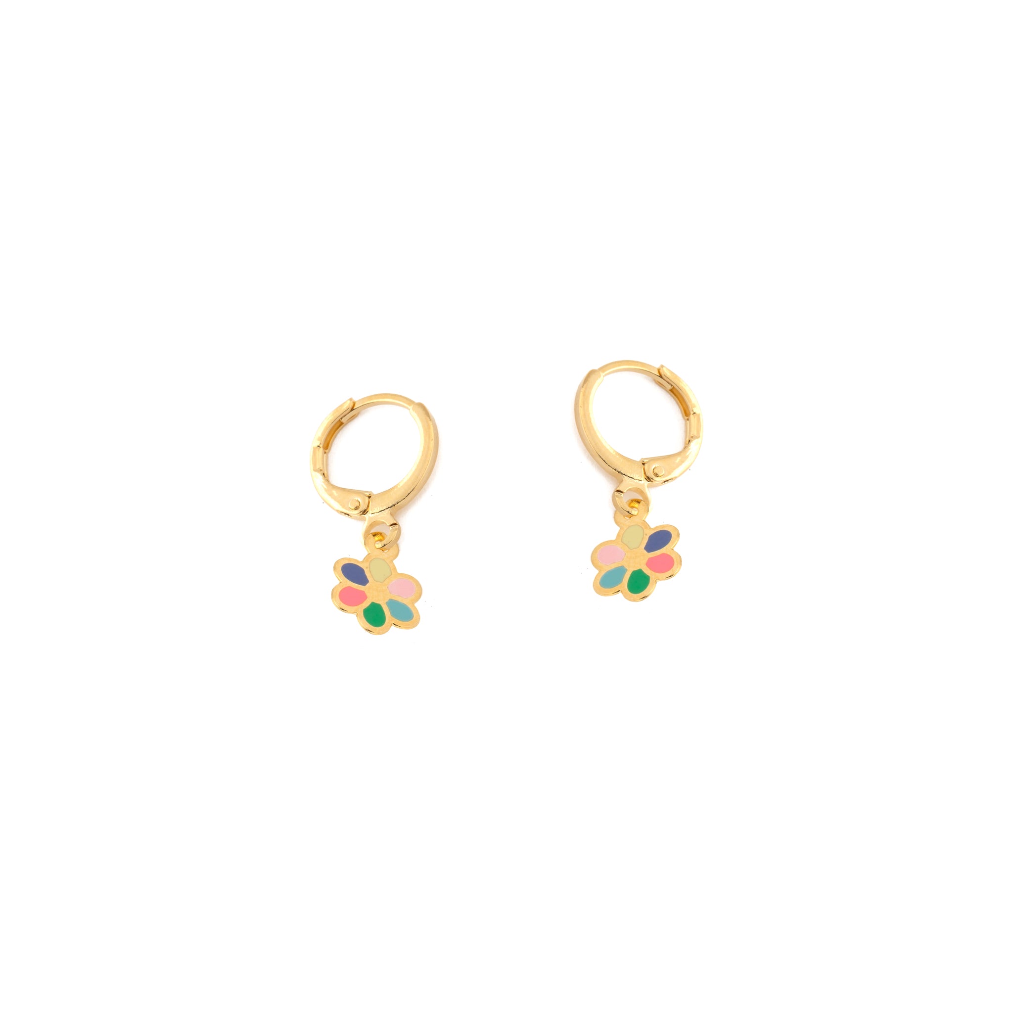Colorful Flower Hoops