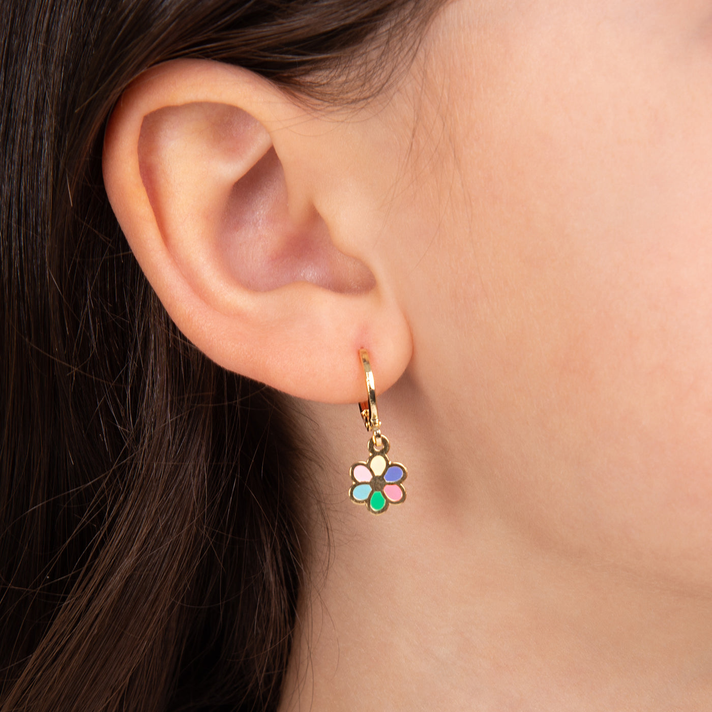 Colorful Flower Hoops