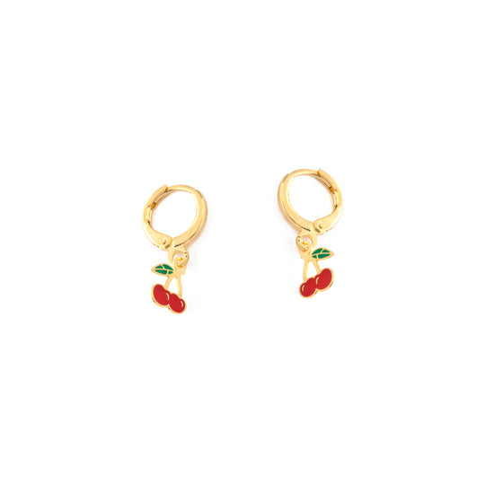 Cherry Charm Hoops