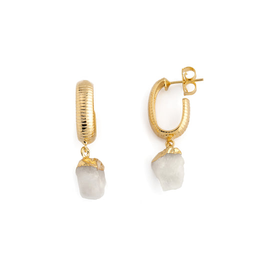 Textured Stone Hoops