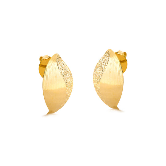 Textured Leaf Earrings