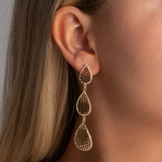 Gold Teardrop Earrings