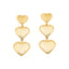 Triple Heart Earrings