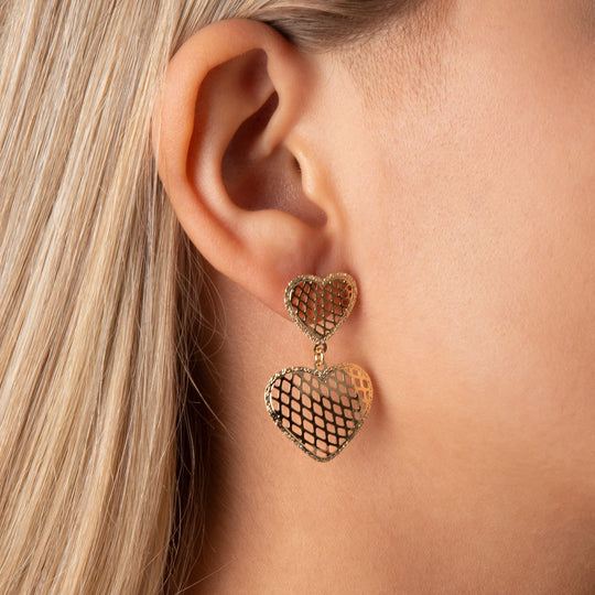 Double Heart Earrings