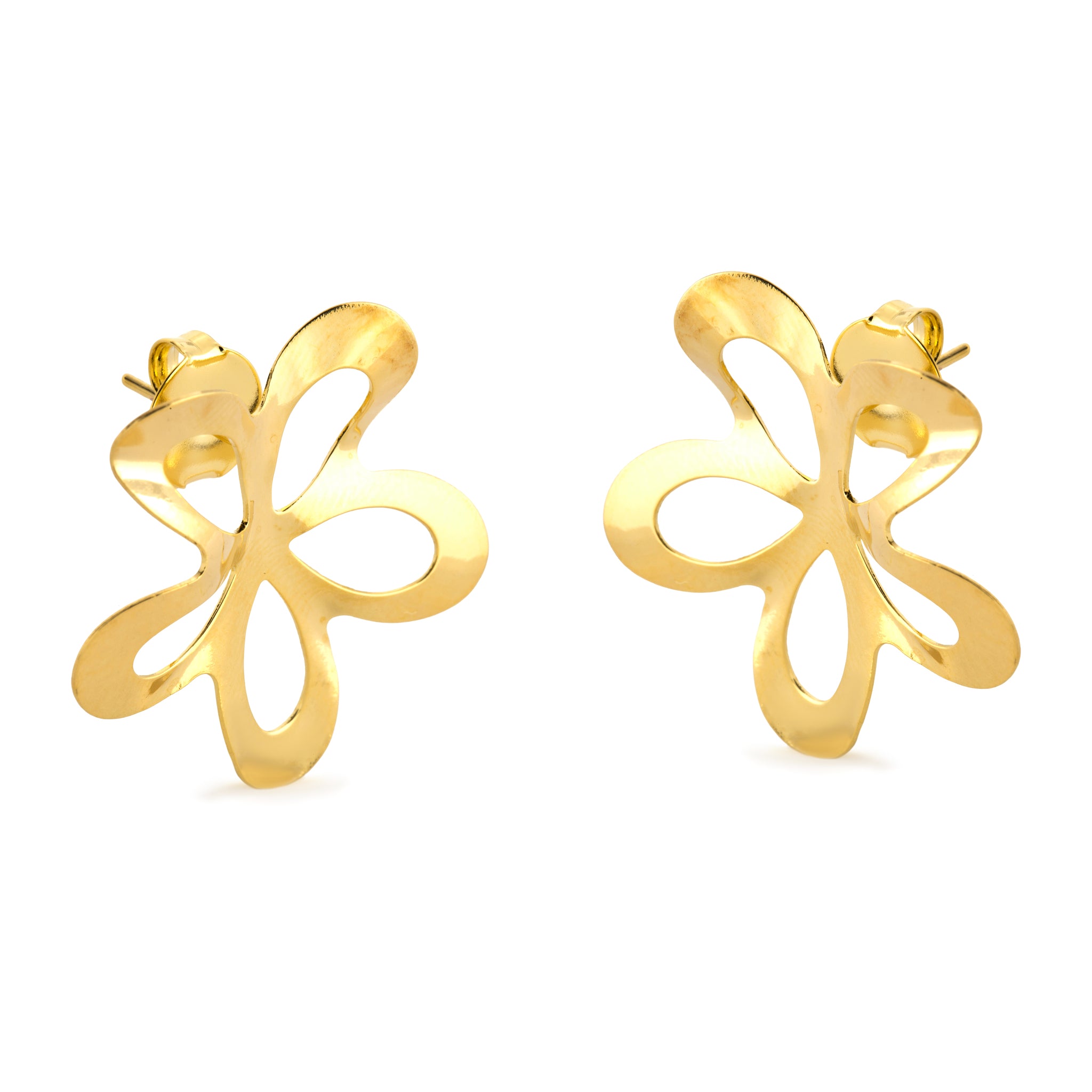 Gold Flower Earrings