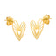 Open Heart Stud Earrings