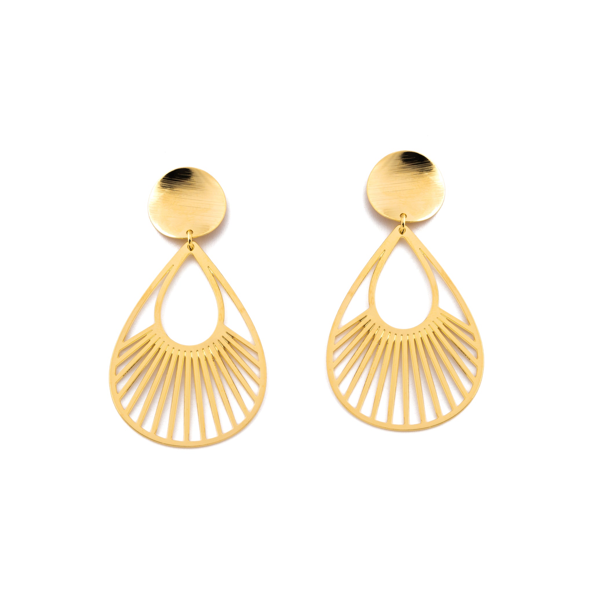 Grid Drop Earrings