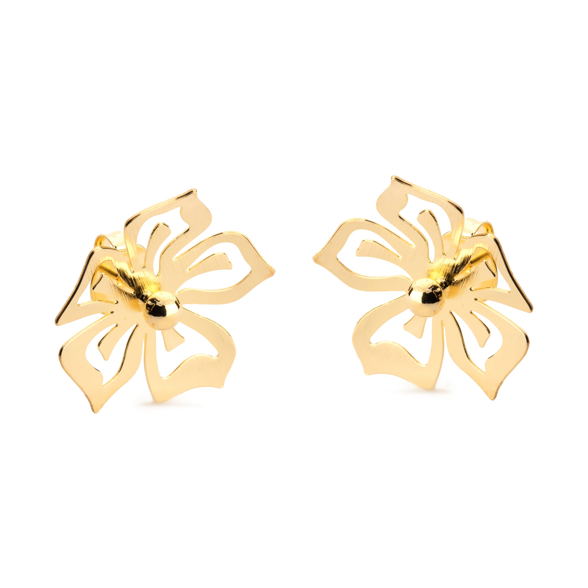 Gold Flower Earrings