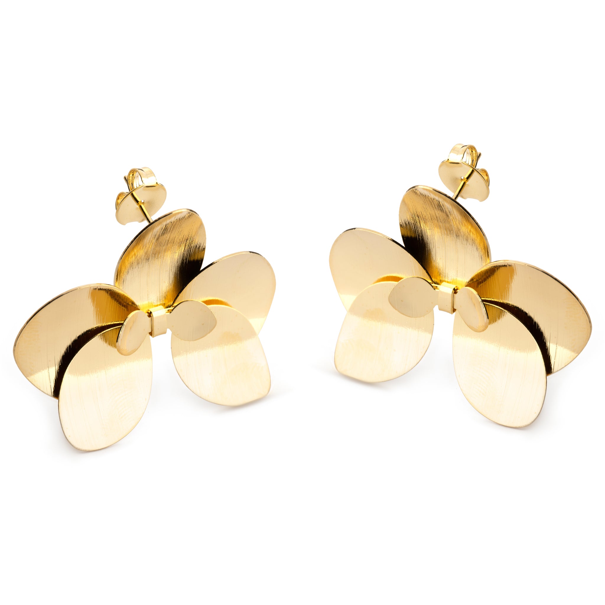 Gold Flower Earrings