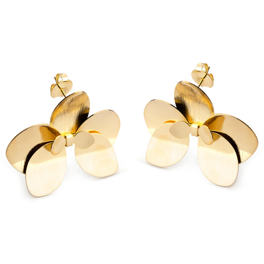 Gold Flower Earrings
