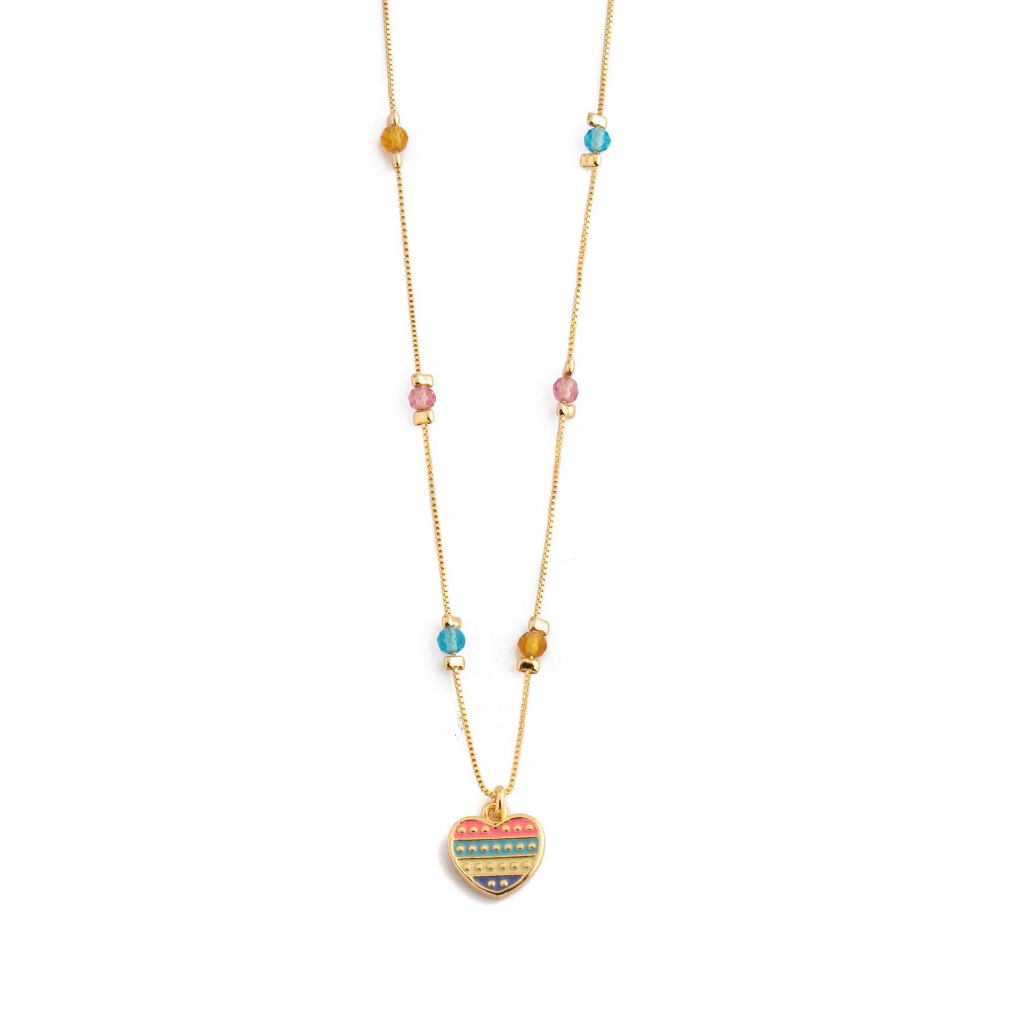 Rainbow Heart Necklace