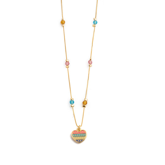 Rainbow Heart Necklace