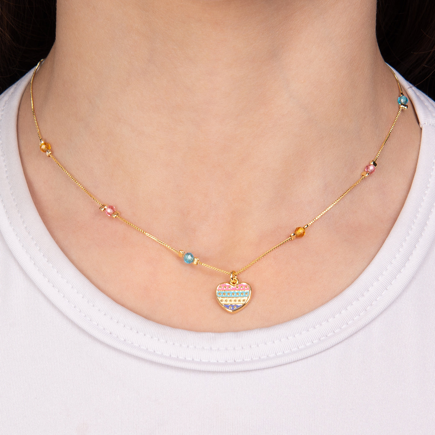 Rainbow Heart Necklace