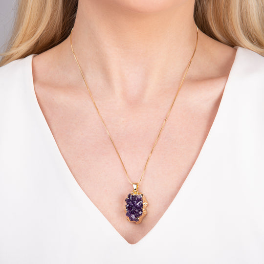 Amethyst Druse Necklace