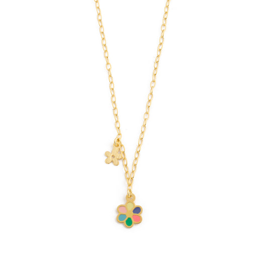 Colorful Flower Pendant Necklace