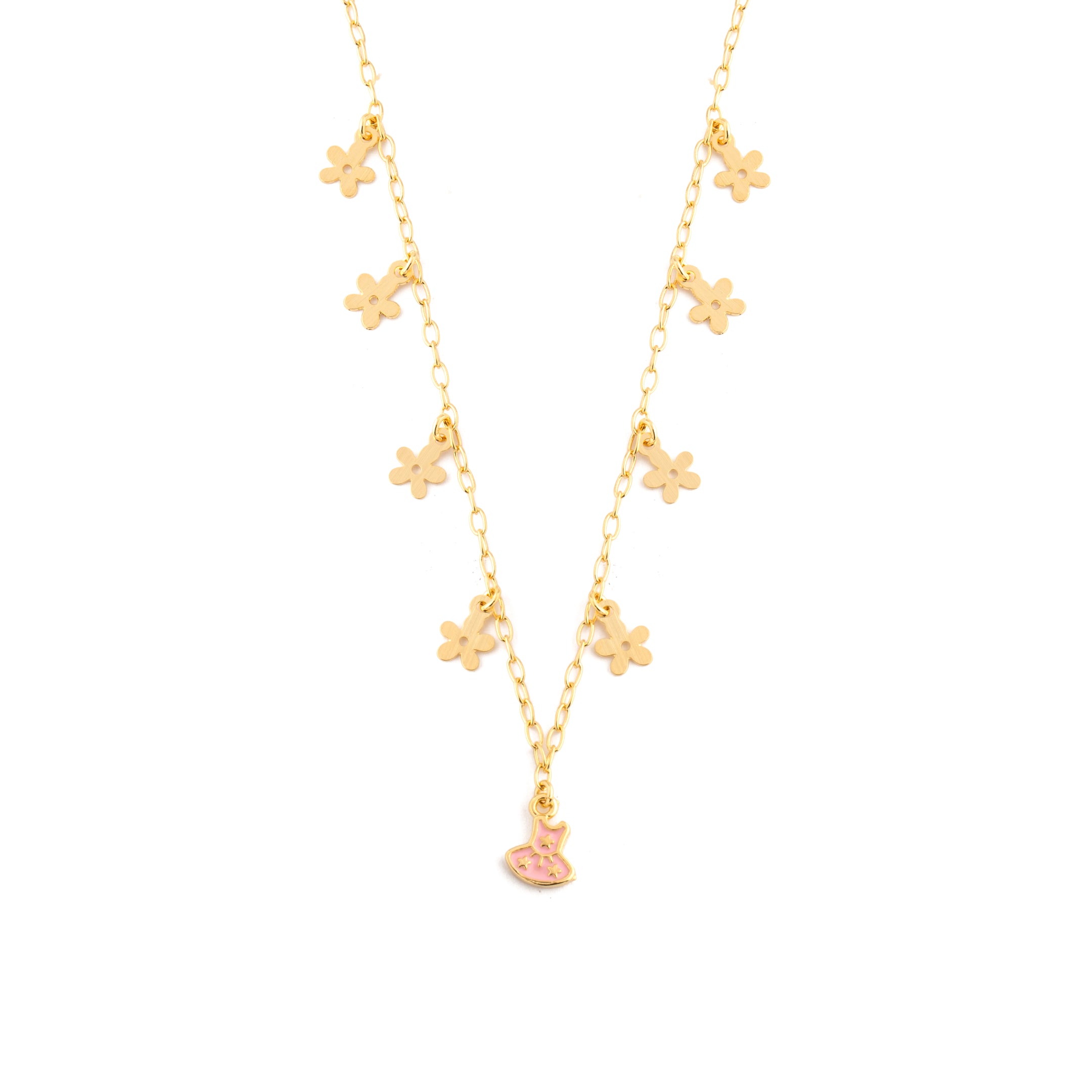 Elegant Dress and Flowers Necklace