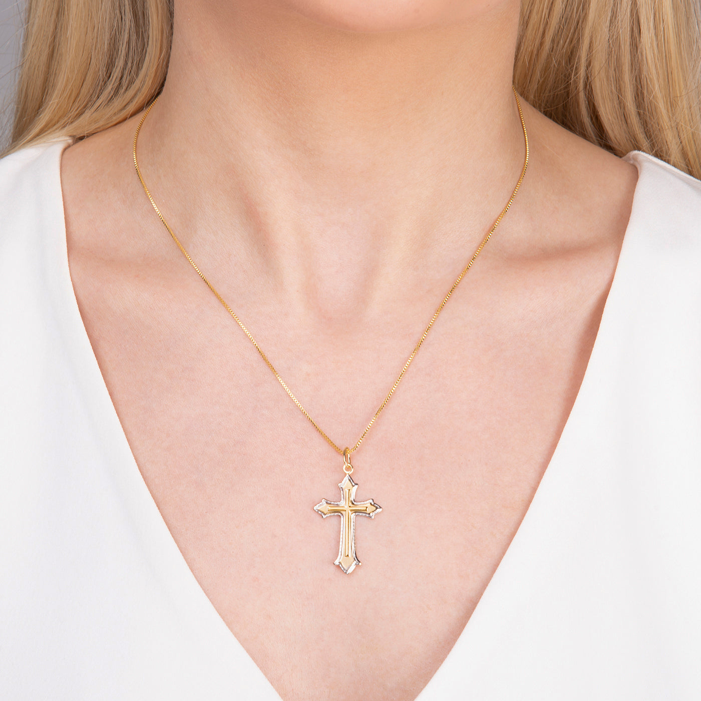 Fleur-De-Lis Cross Pendant