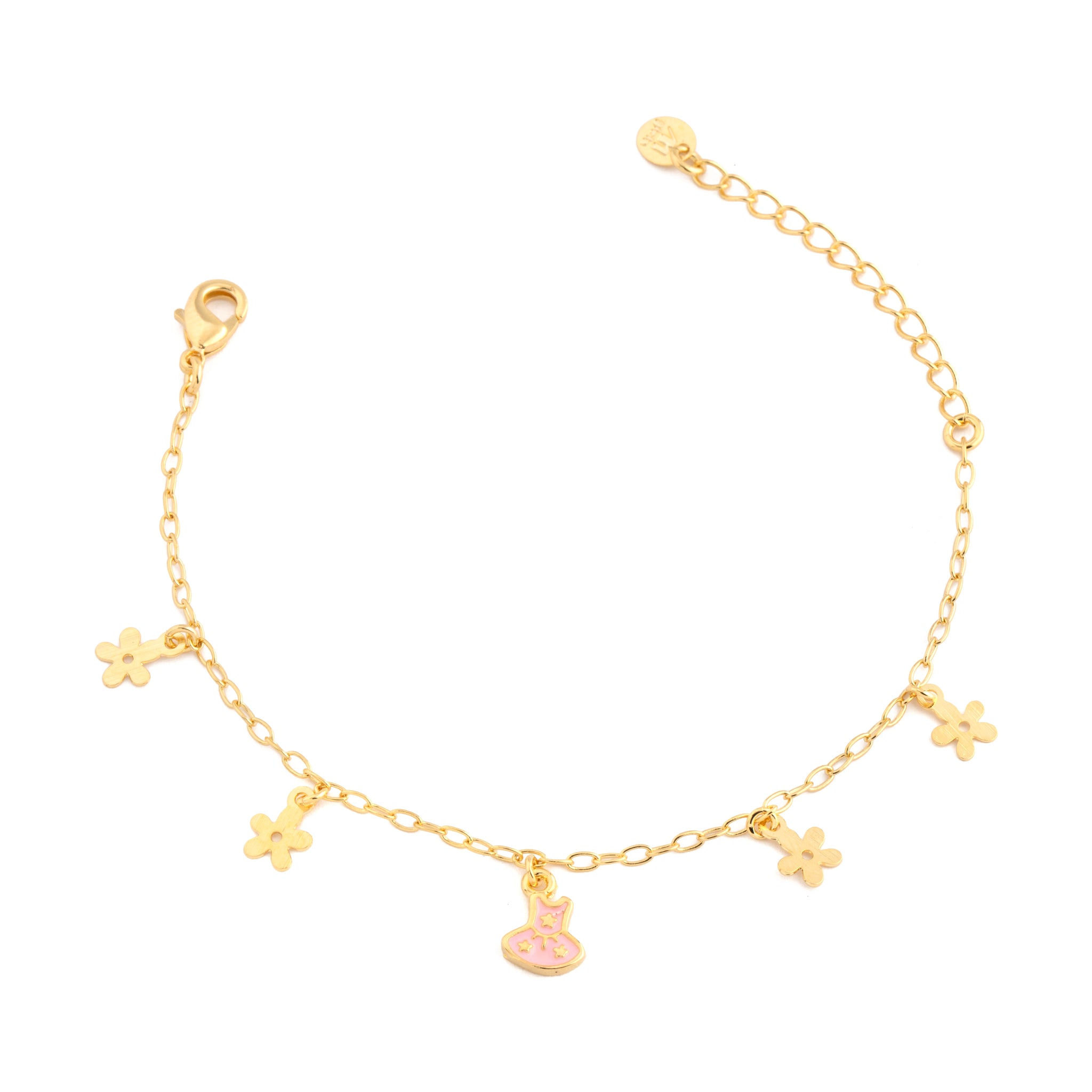 Elegant Dress and Flowers Bracelet