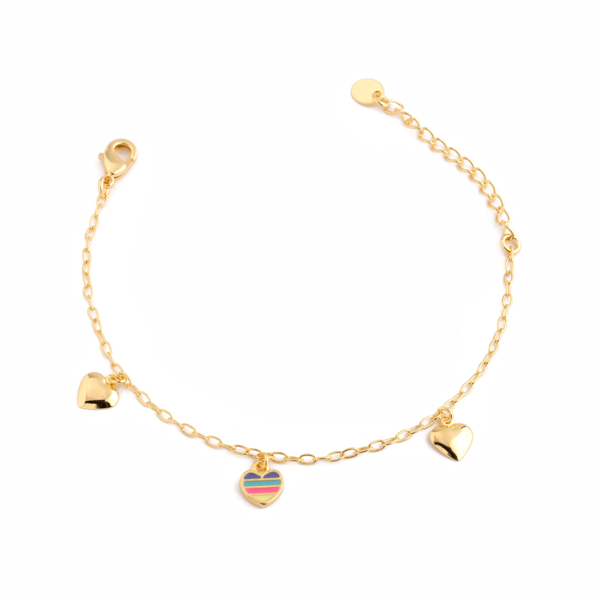 Rainbow Heart Bracelet