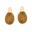 Oval Capim Dourado Earrings