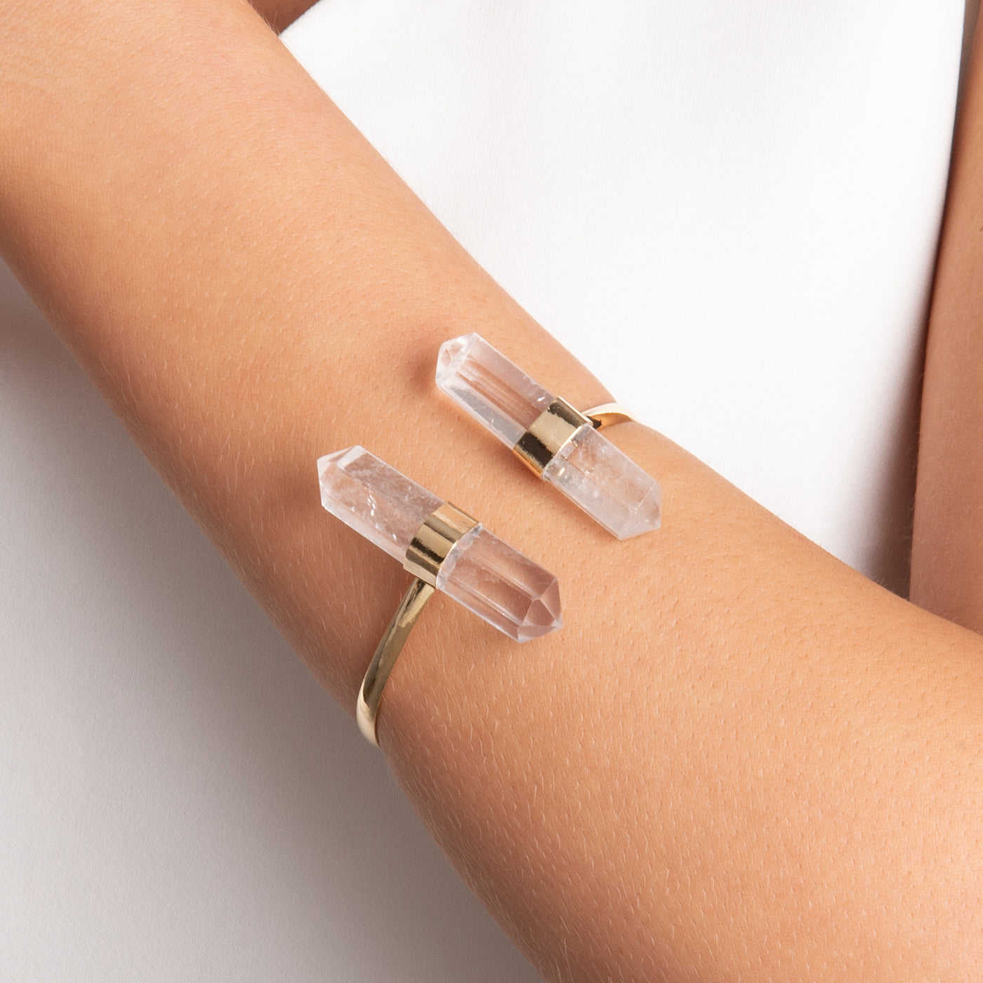 Dual Stone Cuff Bracelet