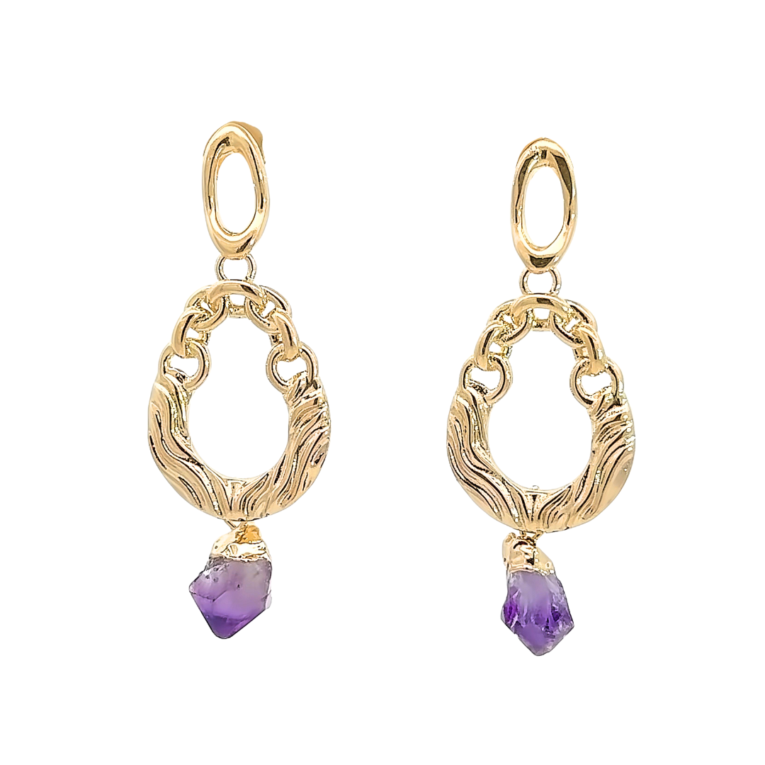 Organic Stone Earrings