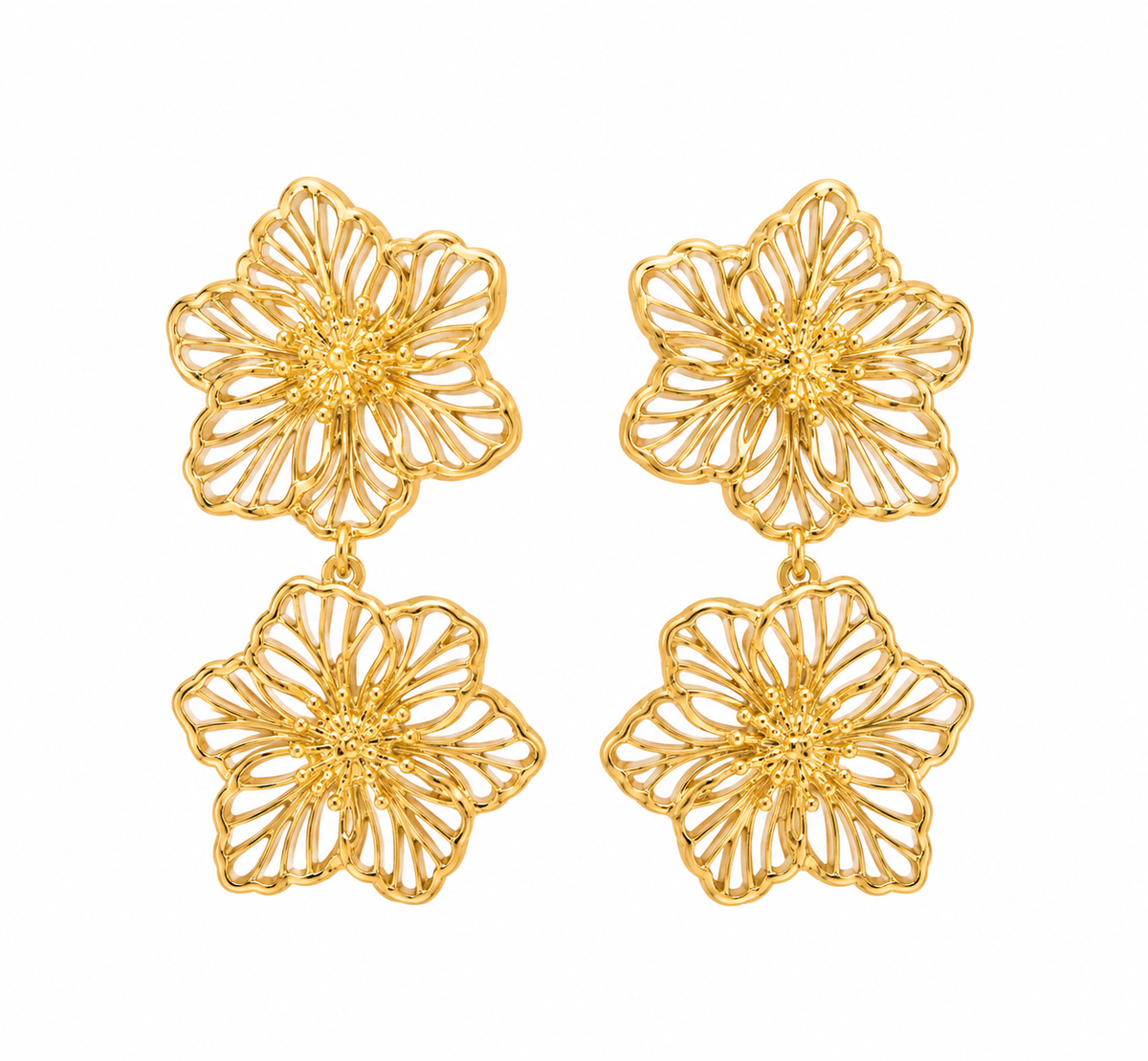 Double Flower Earrings