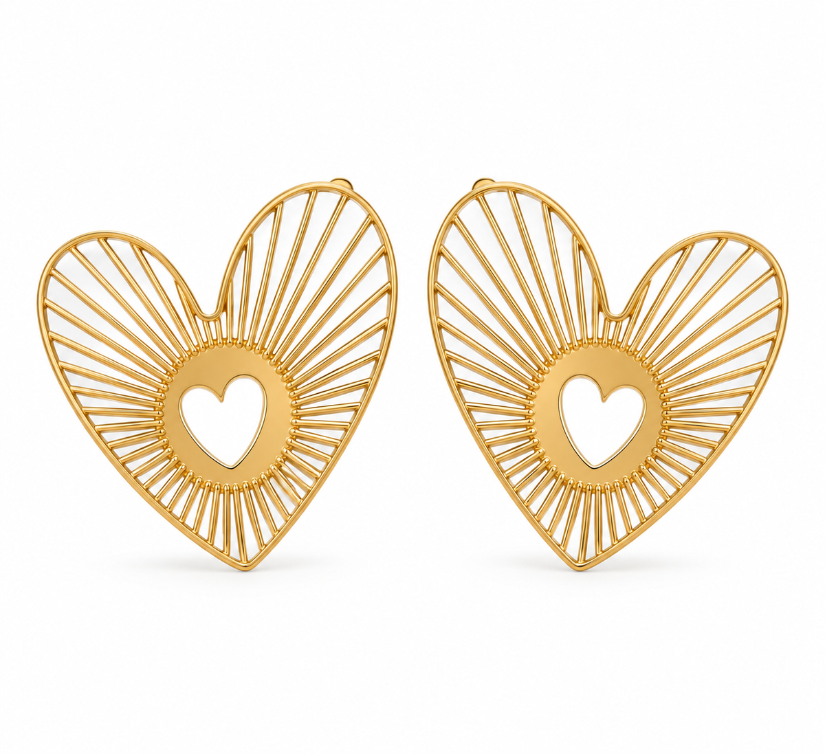 Asymmetrical Heart Earrings