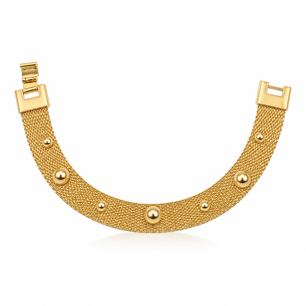 Gold Mesh Dome Bracelet